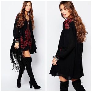 Free People Dresses - FREE PEOPLE Hearts in Heaven embroidered dress S Free People Dresses - FREE PEOPLE Hearts in Heaven embroidered dress S